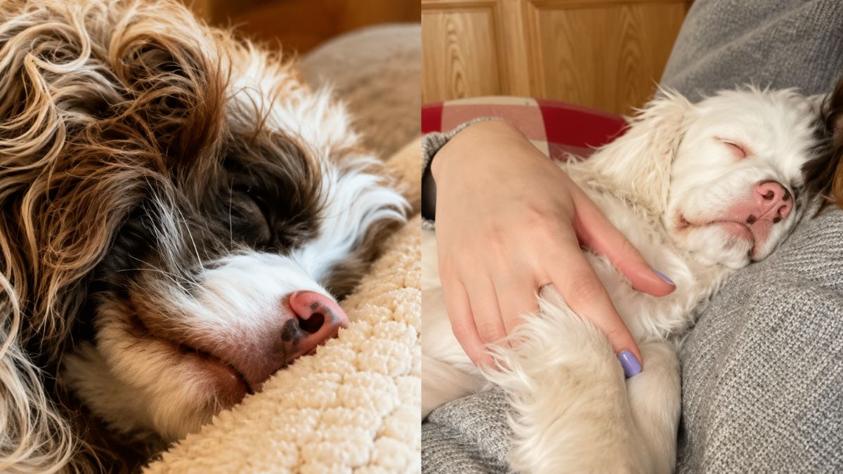 Deaf and Blind Rescue Pup Finds Comfort by Sleeping Only While Snuggling Her Humans