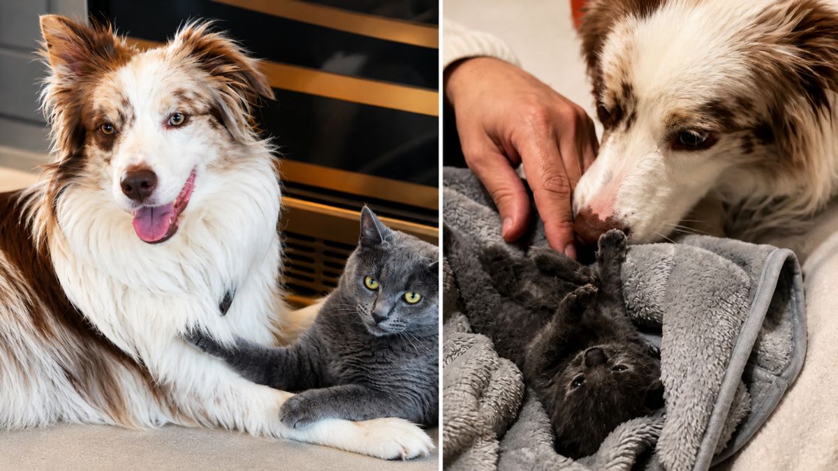 Rescue Cat Mimi Forms Unbreakable Bond With Border Collie Who Helped Her Heal